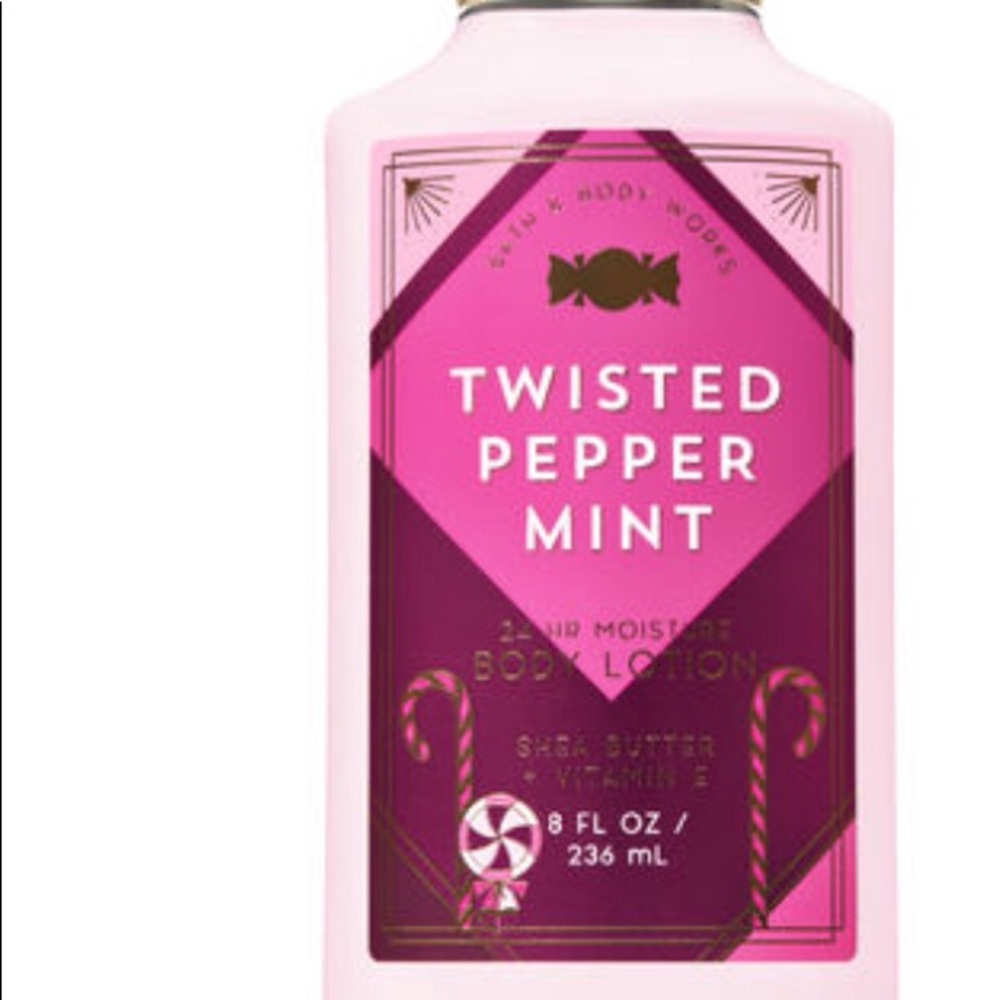 2 Bath & Body Works Twisted Peppermint Body Lotion